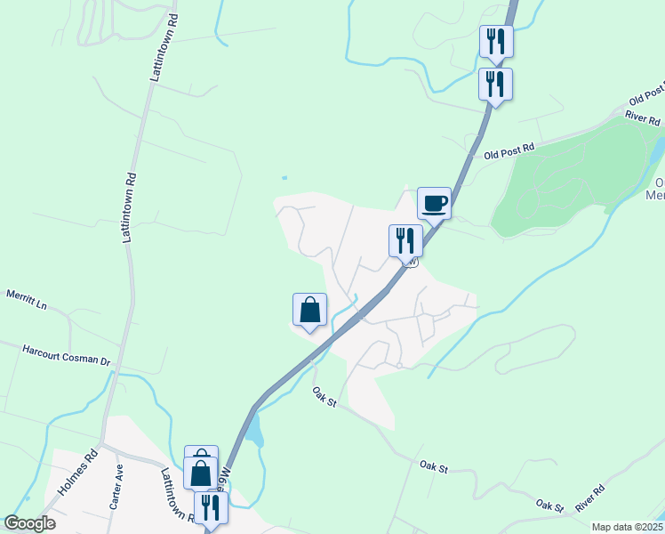 map of restaurants, bars, coffee shops, grocery stores, and more near 4 Morris Drive in Newburgh