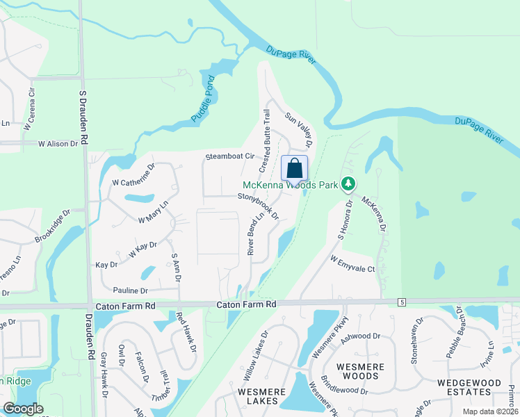 map of restaurants, bars, coffee shops, grocery stores, and more near 5512 Stonybrook Drive in Plainfield