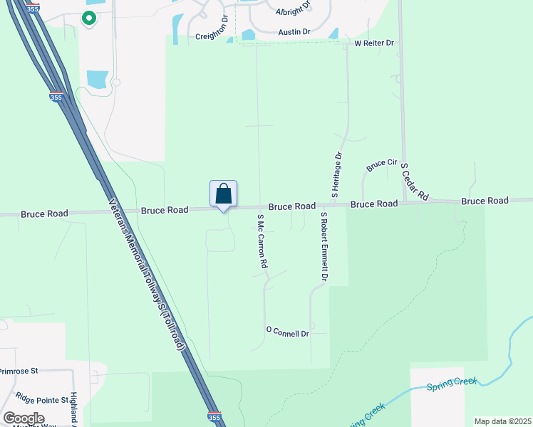 map of restaurants, bars, coffee shops, grocery stores, and more near 17515 South Mc Carron Road in Homer Glen