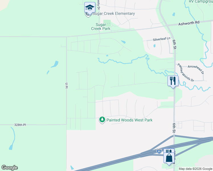 map of restaurants, bars, coffee shops, grocery stores, and more near 3062 Cottonwood Drive in Waukee
