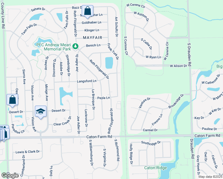 map of restaurants, bars, coffee shops, grocery stores, and more near 2609 Frank Turk Drive in Plainfield