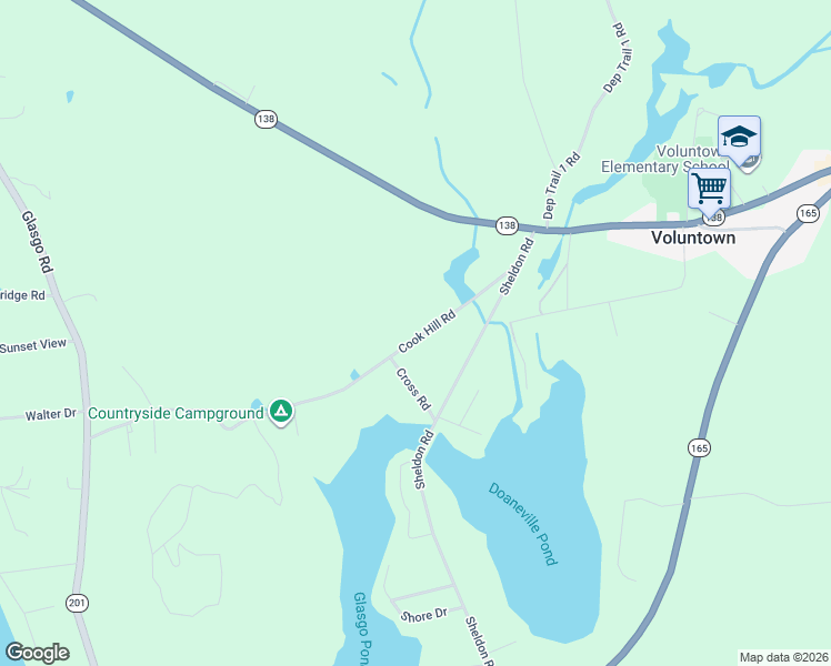map of restaurants, bars, coffee shops, grocery stores, and more near 156 Cook Hill Road in Griswold