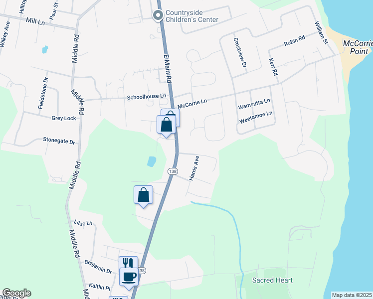 map of restaurants, bars, coffee shops, grocery stores, and more near 13 Vanderbilt Lane in Portsmouth