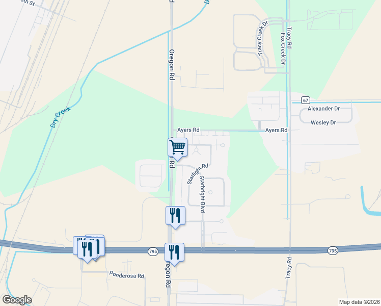 map of restaurants, bars, coffee shops, grocery stores, and more near 7410 Starbright Blvd in Perrysburg