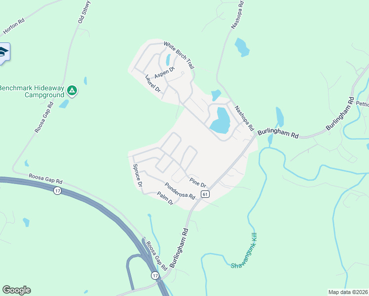 map of restaurants, bars, coffee shops, grocery stores, and more near 6 Redwood Drive in Bloomingburg