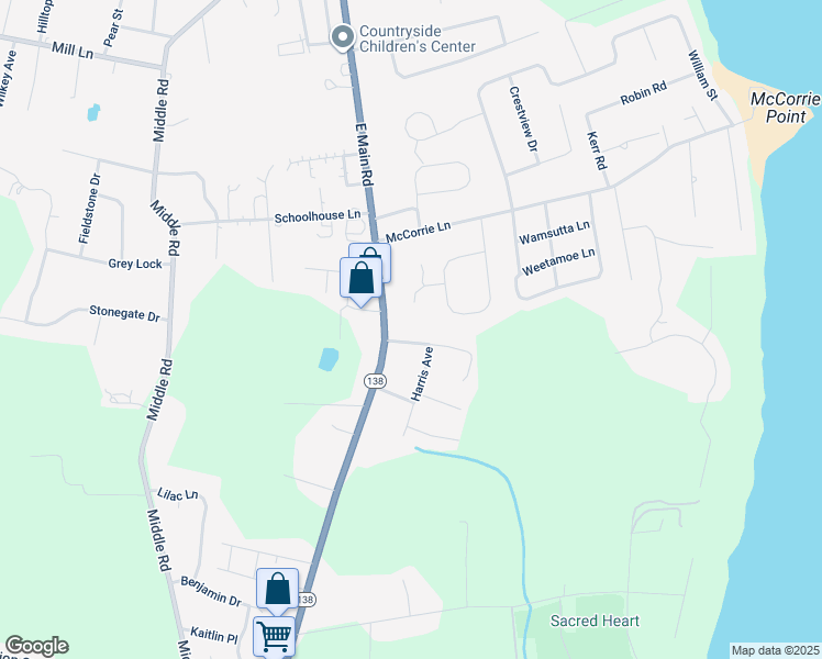 map of restaurants, bars, coffee shops, grocery stores, and more near 13 Vanderbilt Lane in Portsmouth