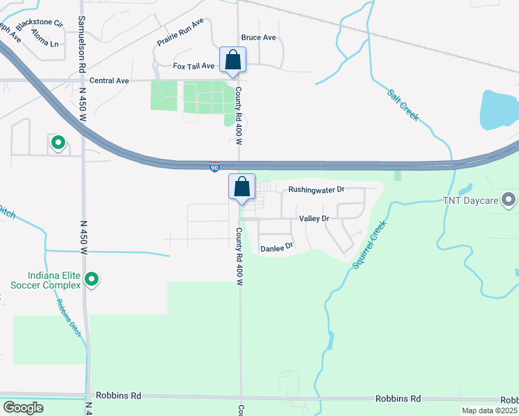 map of restaurants, bars, coffee shops, grocery stores, and more near 461-593 Valley Drive in Portage
