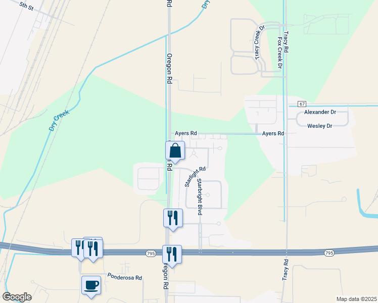 map of restaurants, bars, coffee shops, grocery stores, and more near 7410 Starbright Blvd in Perrysburg
