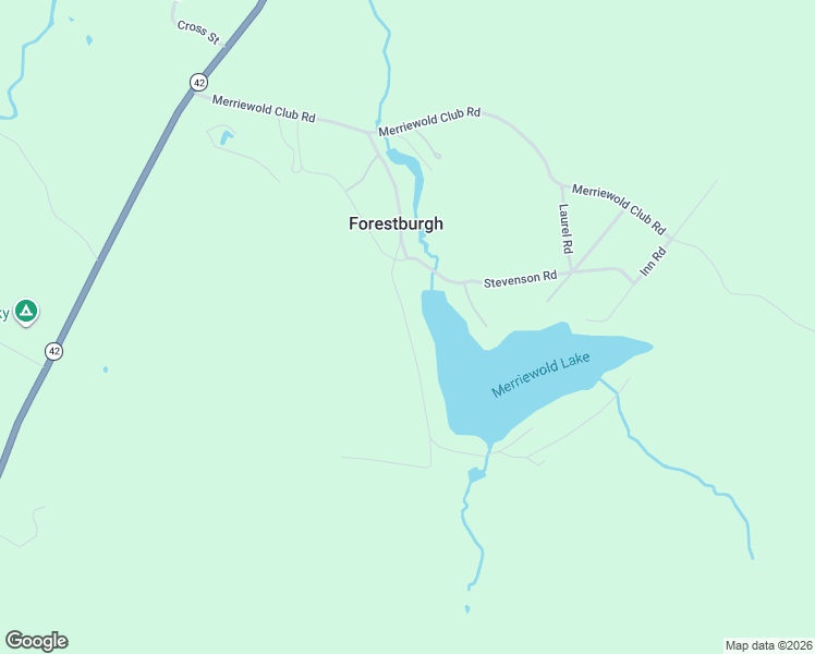 map of restaurants, bars, coffee shops, grocery stores, and more near Lakeside Road in Forestburgh
