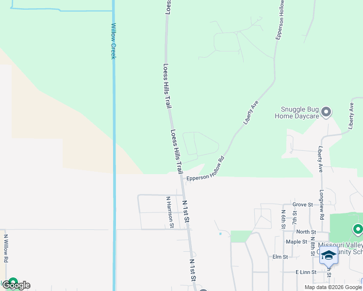map of restaurants, bars, coffee shops, grocery stores, and more near 3002 West View Court in Missouri Valley