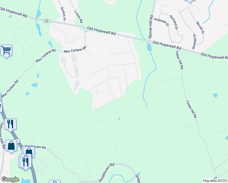 map of restaurants, bars, coffee shops, grocery stores, and more near 9 Ada Drive in Wappingers Falls