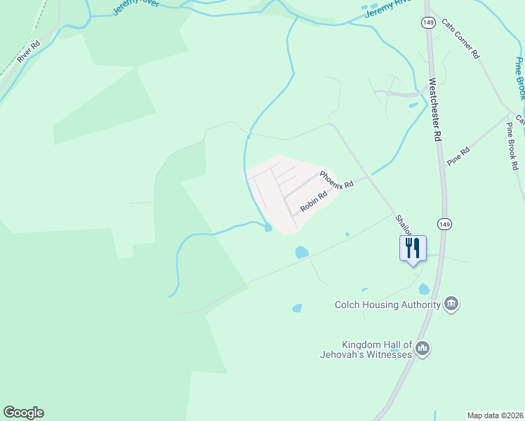 map of restaurants, bars, coffee shops, grocery stores, and more near 10 Quail Road in Colchester