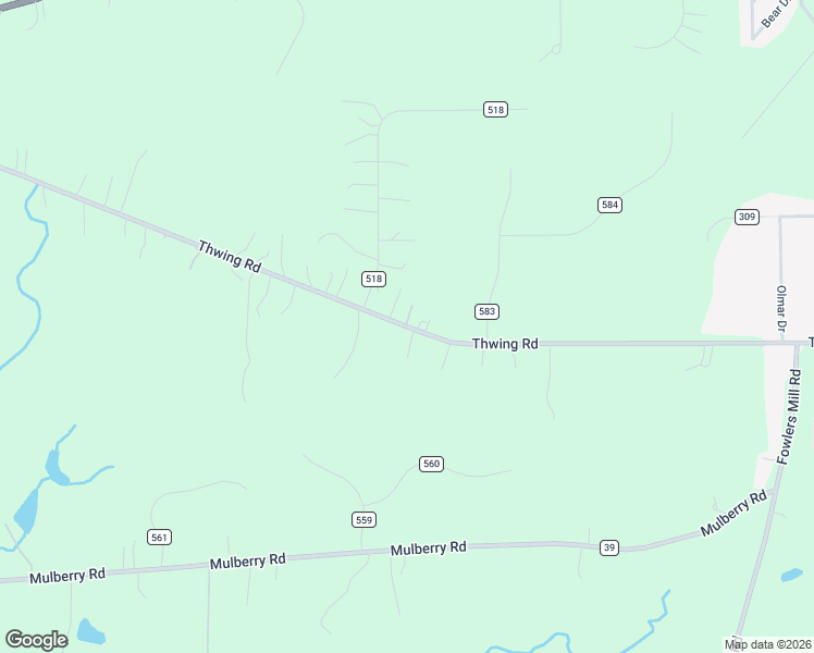 map of restaurants, bars, coffee shops, grocery stores, and more near 10386 Thwing Road in Chardon