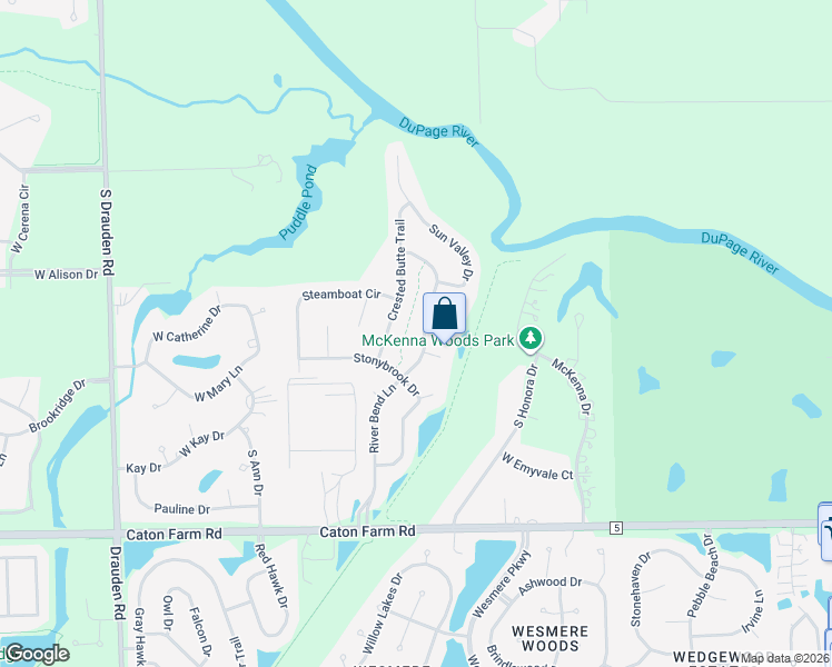 map of restaurants, bars, coffee shops, grocery stores, and more near 2709 River Bend Lane in Plainfield