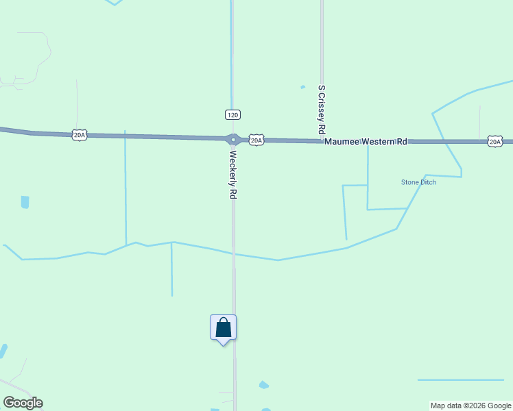 map of restaurants, bars, coffee shops, grocery stores, and more near 3815 Weckerly Road in Monclova