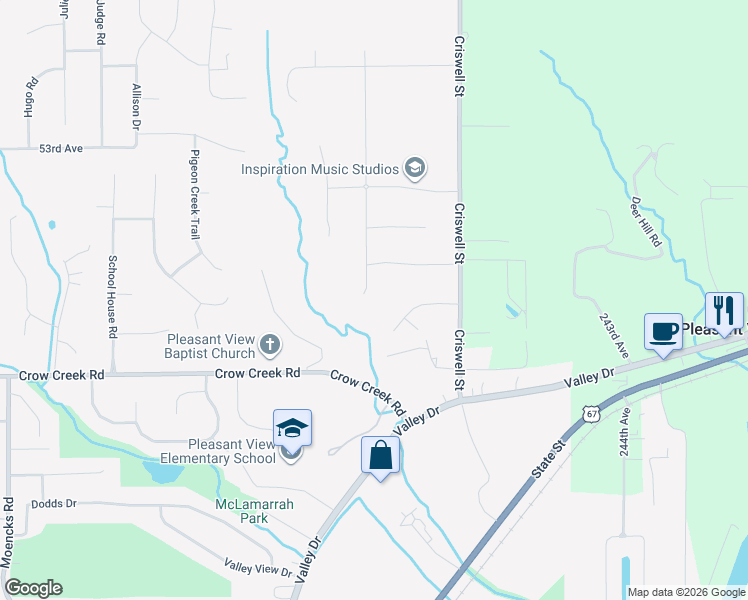 map of restaurants, bars, coffee shops, grocery stores, and more near 4865 Woody Creek Circle in Bettendorf