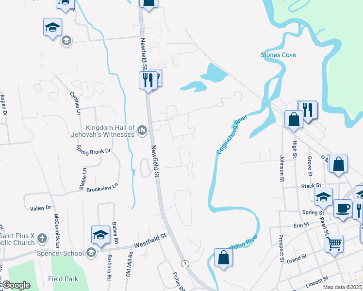 map of restaurants, bars, coffee shops, grocery stores, and more near 230 Stoneycrest Drive in Middletown