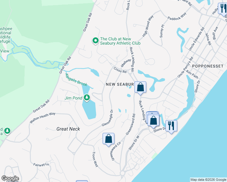map of restaurants, bars, coffee shops, grocery stores, and more near in Mashpee