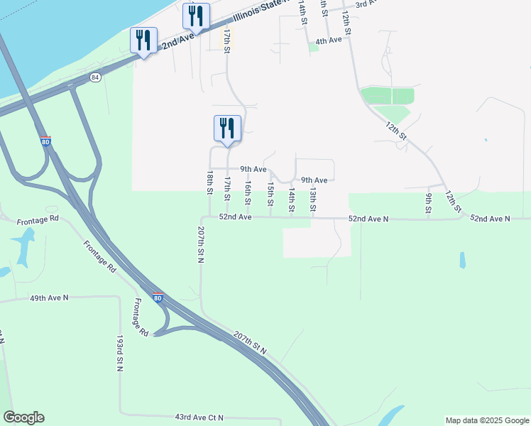 map of restaurants, bars, coffee shops, grocery stores, and more near 1501 11th Avenue in Port Byron