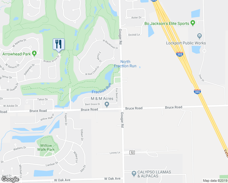 map of restaurants, bars, coffee shops, grocery stores, and more near 16031 Golf View Drive in Lockport