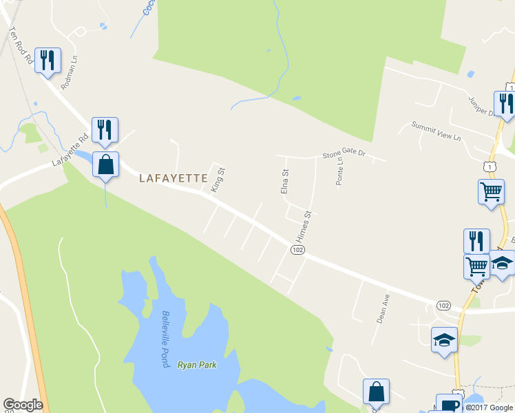 map of restaurants, bars, coffee shops, grocery stores, and more near 393 Ten Rod Road in North Kingstown