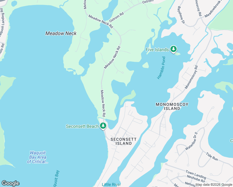 map of restaurants, bars, coffee shops, grocery stores, and more near 206 Meadow Neck Road in Falmouth