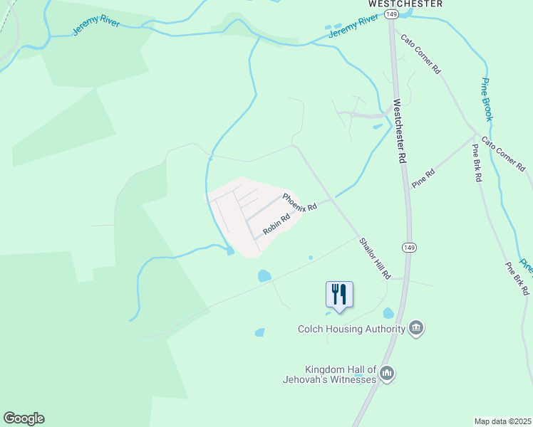 map of restaurants, bars, coffee shops, grocery stores, and more near 15 Phoenix Road in Colchester