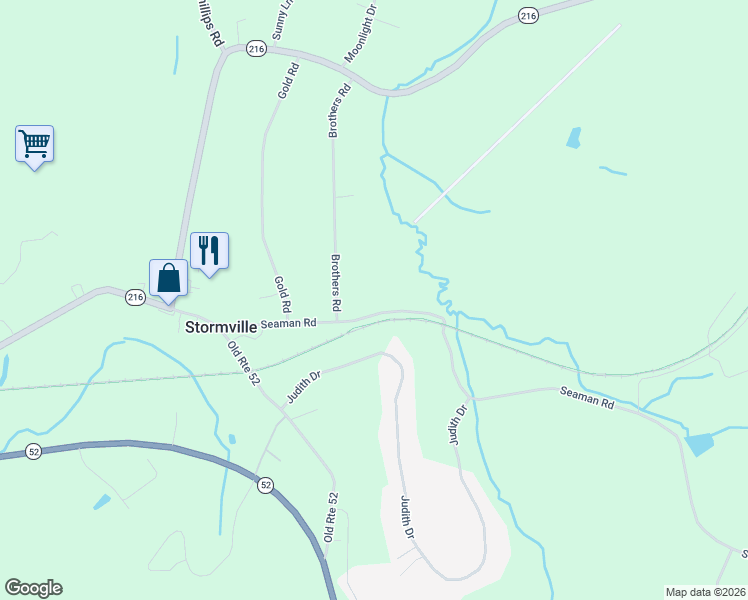 map of restaurants, bars, coffee shops, grocery stores, and more near 67 Seaman Road in Stormville