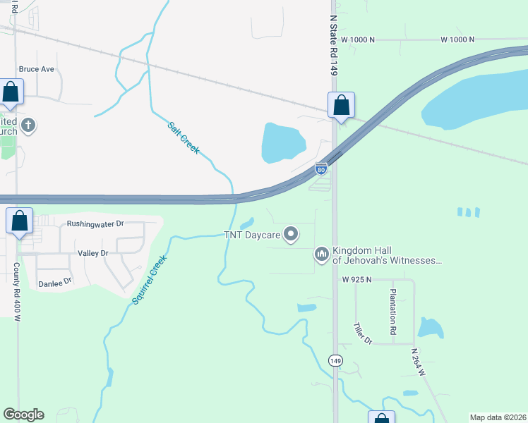 map of restaurants, bars, coffee shops, grocery stores, and more near 321 Jodi Lane in Valparaiso