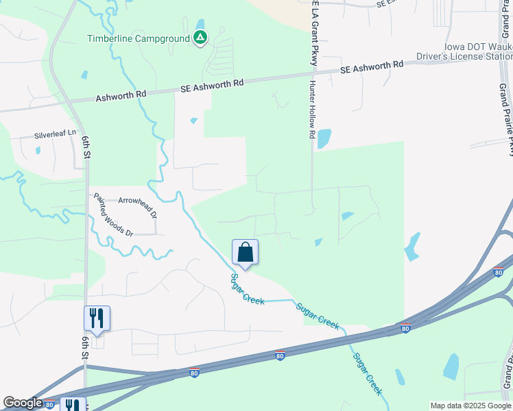 map of restaurants, bars, coffee shops, grocery stores, and more near 31871 Skyridge Drive in Waukee