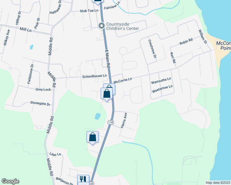 map of restaurants, bars, coffee shops, grocery stores, and more near 41 Giblin Way in Portsmouth