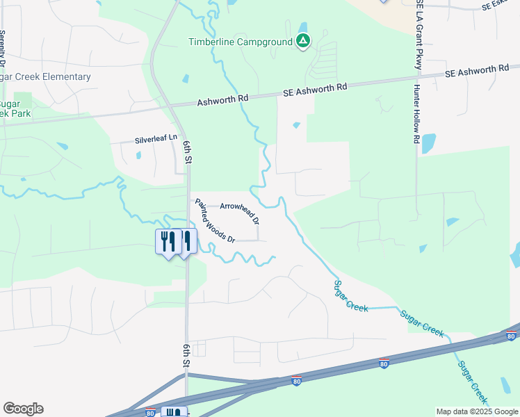 map of restaurants, bars, coffee shops, grocery stores, and more near 445 Arrowhead Drive in Waukee