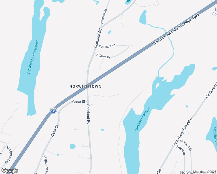 map of restaurants, bars, coffee shops, grocery stores, and more near 20 Andrea Lane in Norwich