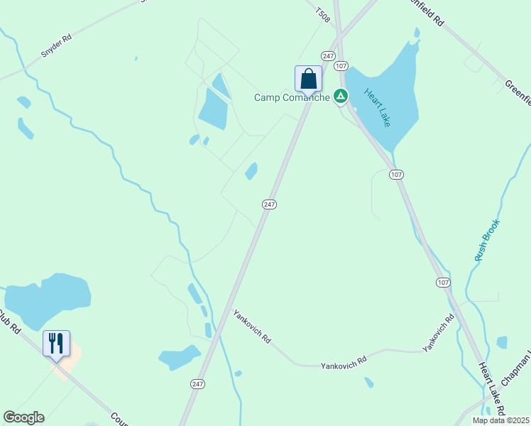 map of restaurants, bars, coffee shops, grocery stores, and more near 1593 Lakeland Drive in Jermyn