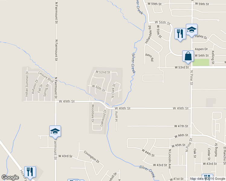 map of restaurants, bars, coffee shops, grocery stores, and more near 5015 North Clark Street in Davenport