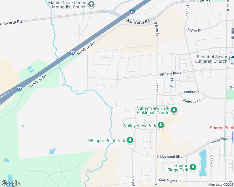 map of restaurants, bars, coffee shops, grocery stores, and more near 9075 Lindas Lane in West Des Moines