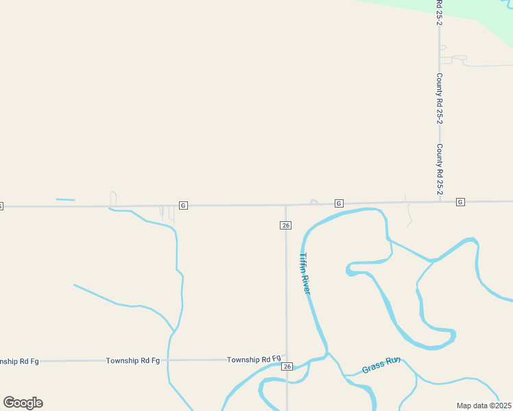 map of restaurants, bars, coffee shops, grocery stores, and more near 26093 Township Road G in Archbold