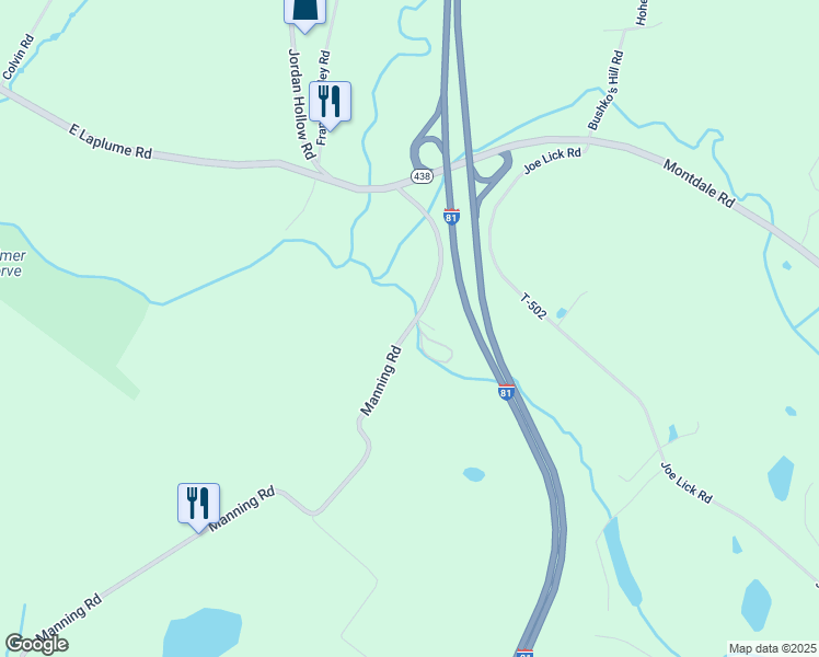 map of restaurants, bars, coffee shops, grocery stores, and more near Manning Road in Dalton
