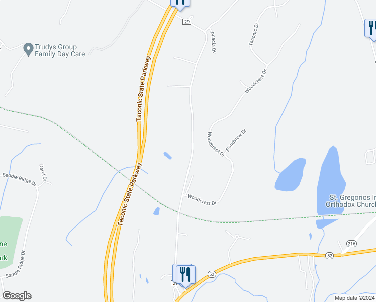map of restaurants, bars, coffee shops, grocery stores, and more near 184 Carpenter Road in Hopewell Junction