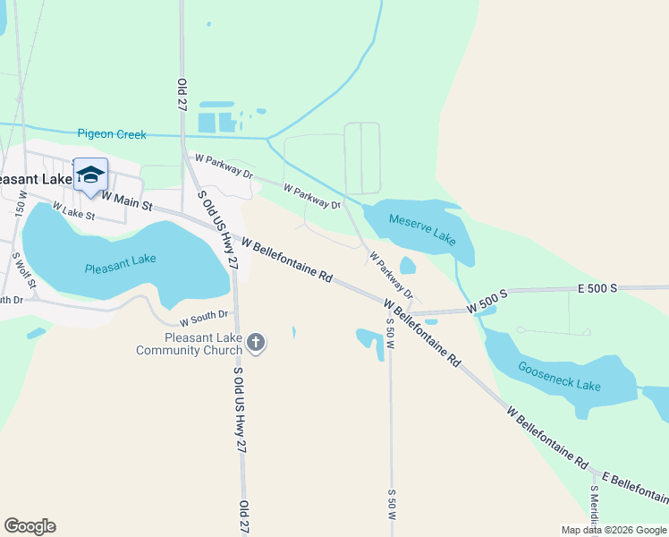 map of restaurants, bars, coffee shops, grocery stores, and more near 670 West Bellefontaine Road in Steuben