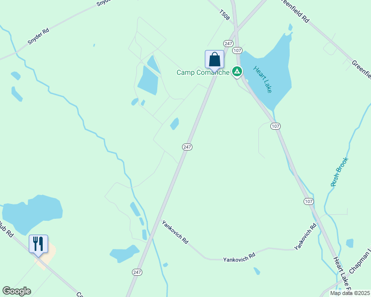 map of restaurants, bars, coffee shops, grocery stores, and more near 1593 Lakeland Drive in Jermyn