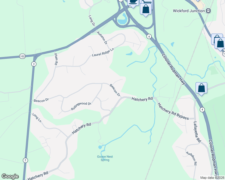 map of restaurants, bars, coffee shops, grocery stores, and more near 343 Beacon Drive in North Kingstown