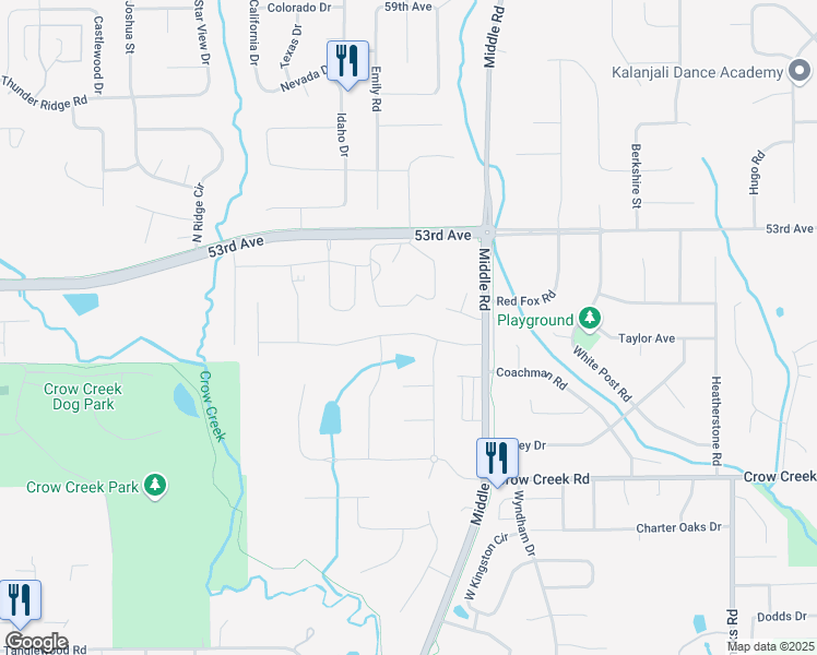 map of restaurants, bars, coffee shops, grocery stores, and more near 4714 Lakeside Drive in Bettendorf