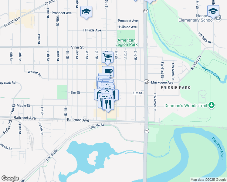 map of restaurants, bars, coffee shops, grocery stores, and more near 300 4th Street in West Des Moines