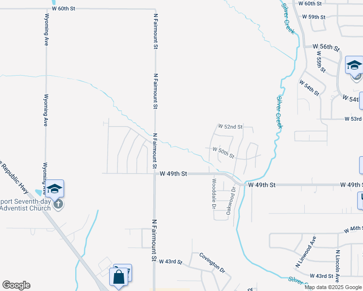 map of restaurants, bars, coffee shops, grocery stores, and more near 5011 North Fairmount Street in Davenport