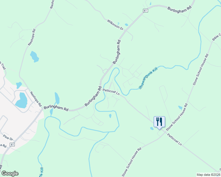 map of restaurants, bars, coffee shops, grocery stores, and more near 431 Petticoat Lane in Bloomingburg