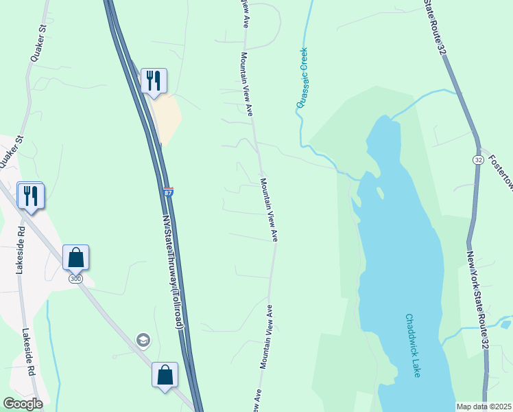map of restaurants, bars, coffee shops, grocery stores, and more near 8 Stonewall Lane in Wallkill