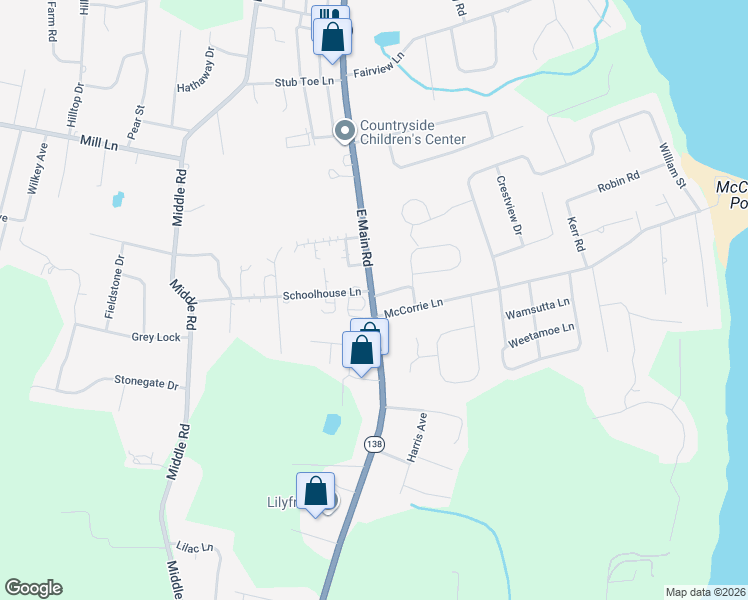 map of restaurants, bars, coffee shops, grocery stores, and more near 1461 East Main Road in Portsmouth