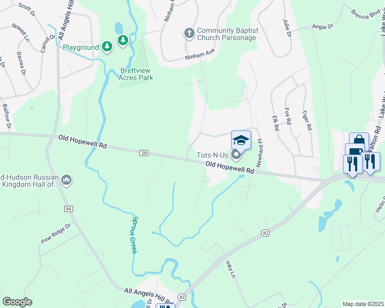 map of restaurants, bars, coffee shops, grocery stores, and more near 508 Old Hopewell Road in Hopewell Junction