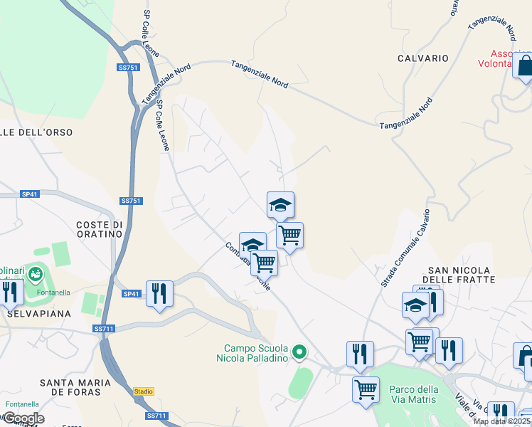 map of restaurants, bars, coffee shops, grocery stores, and more near 87 Strada Provinciale Macchie in Provincia di Campobasso